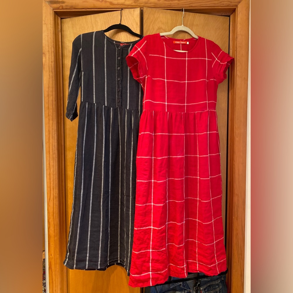 Pyne & Smith 2-dress Bundle: XS Salem 14 and XS Red Windowpane. **Read Below**